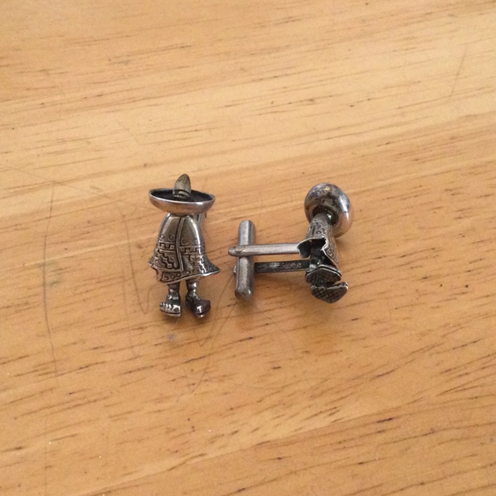 Vintage “Poncho Man” cufflinks